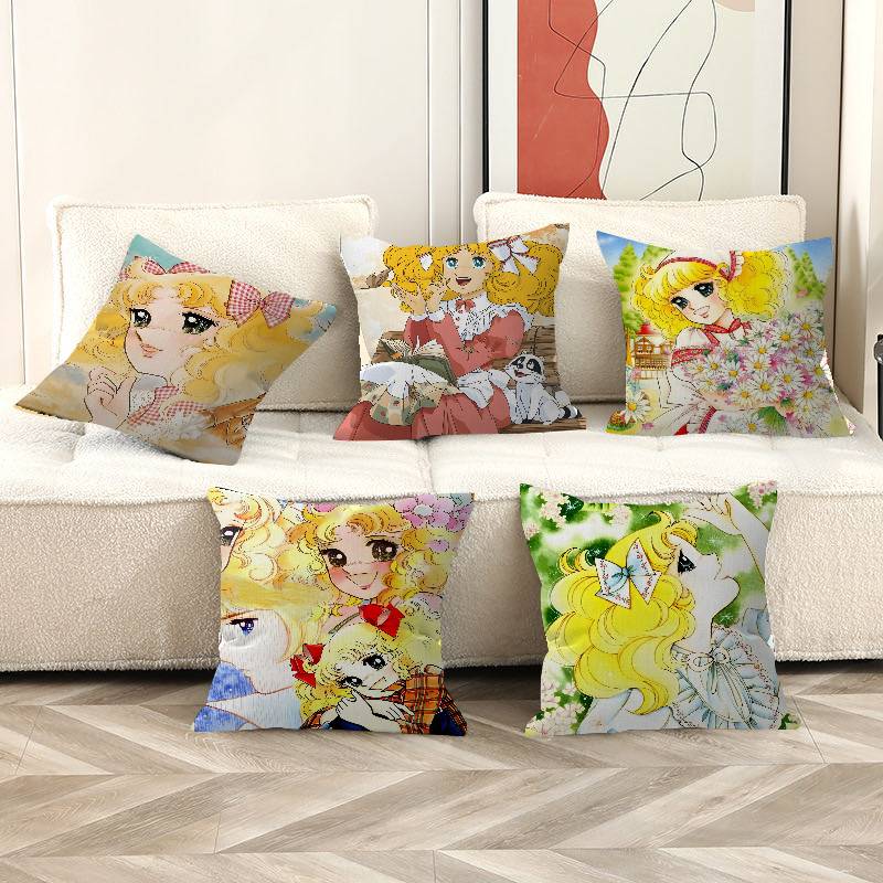 Candy Candy Anime Cushion Cover Pillow Cover Decor Pillowcase Printed Cushion Case For Couch