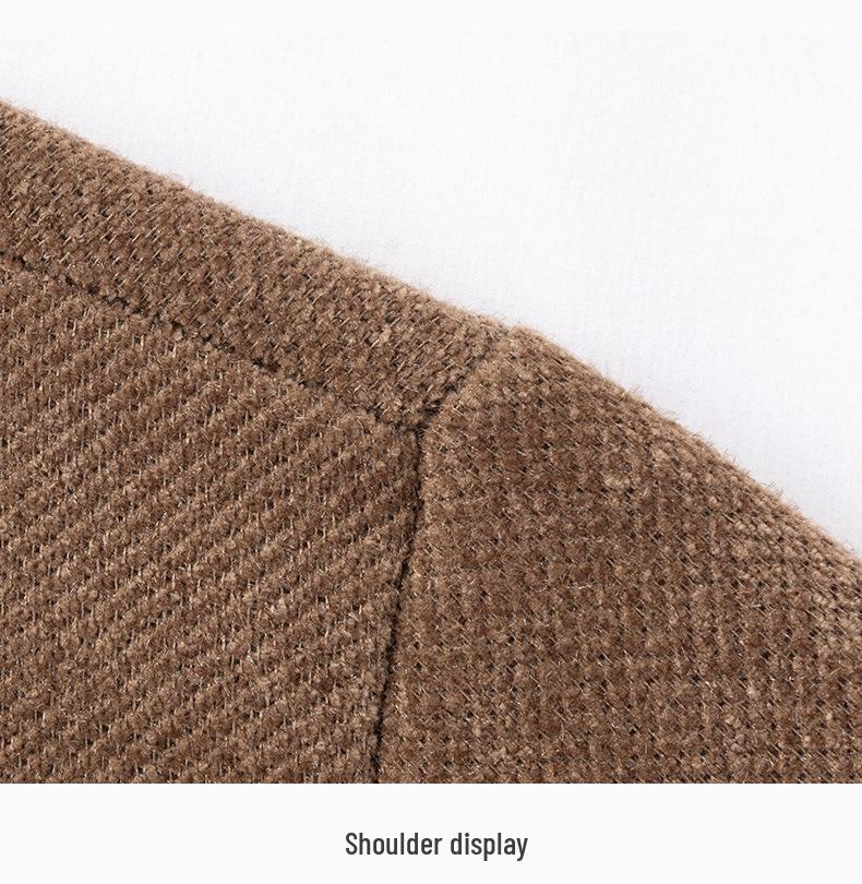 Men's Cross-border Casual Printed Long Sleeve Sweater - Warm, Simple, Versatile, Round Neck.