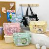 Girls Lolita Kawaii Lace Itabag Transparent Window Tote Bag Cute Pearl Bow Shoulder Bag for Anime Pin Display Pastel Green