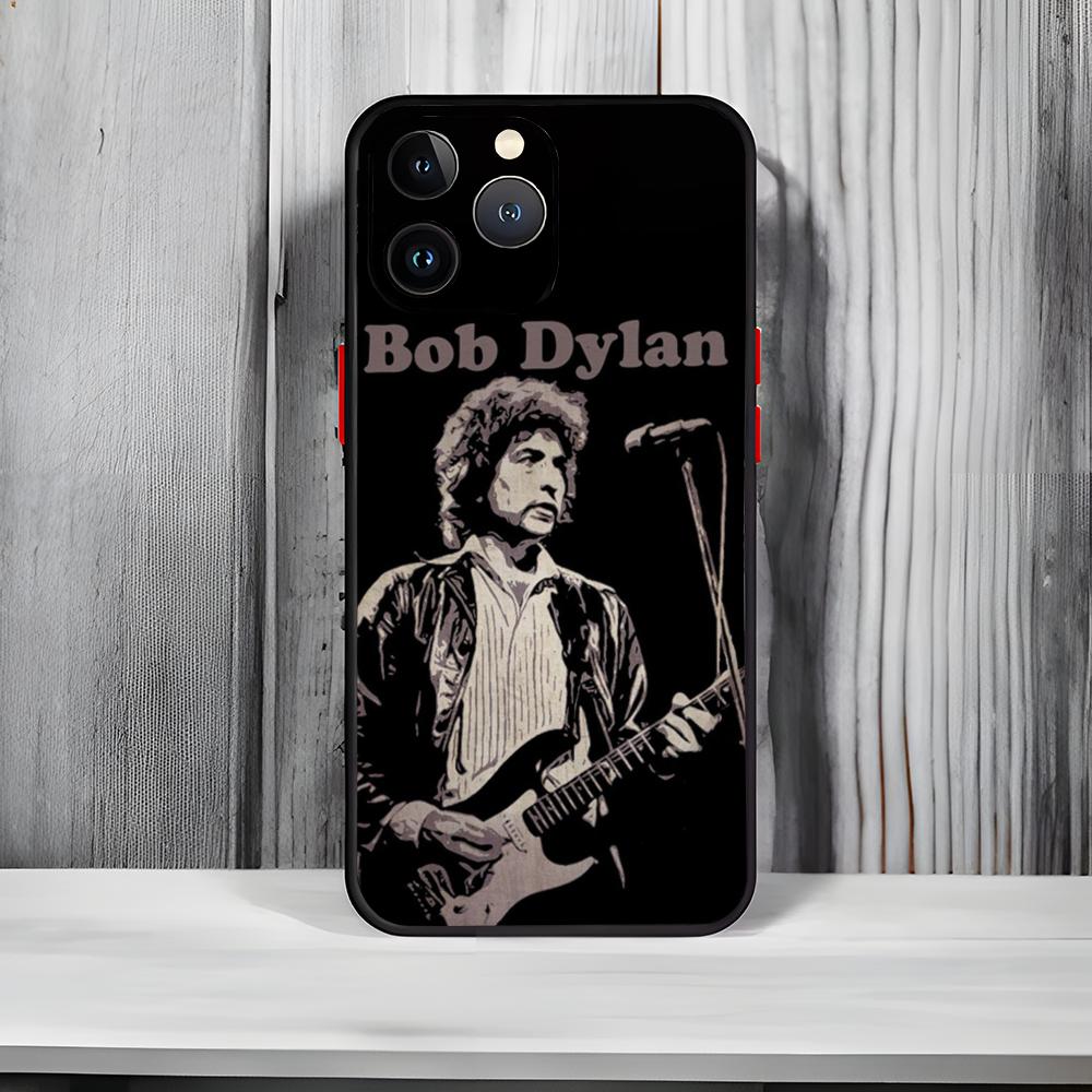 Legendary Folk Singer B-Bob Dylan Phone Case Black Matte Thin Phone Case For iPhone17 16 15 14 13 ProMax