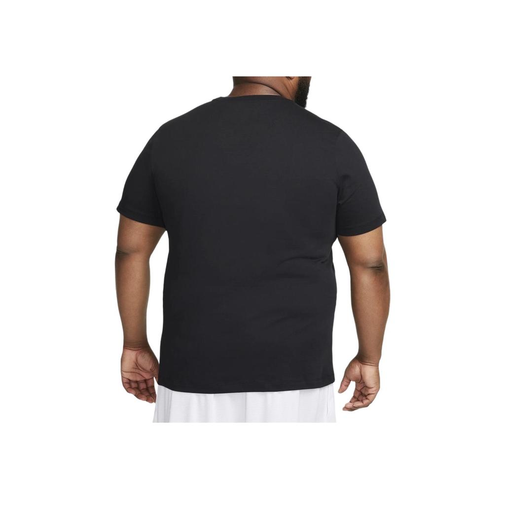 Nike Dri-FIT JDI Letter Print Pattern Ribbed Crew Neck Sports Short Sleeve T-Shirt Men T-Shirts Black FN0813-010