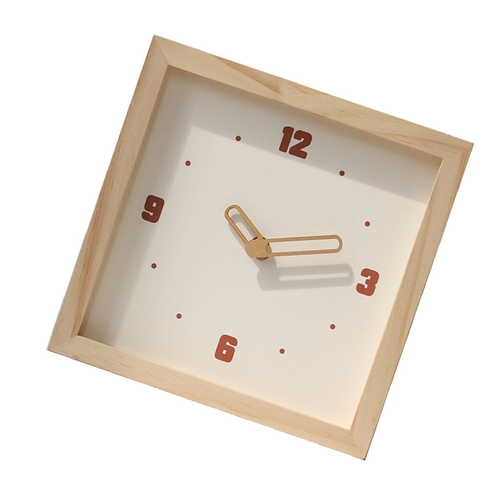 

Wall Clock Battery Powered Fashionable Minimalist Wooden Clock Silent Modern Clock Decorative for Living Room Dining Room