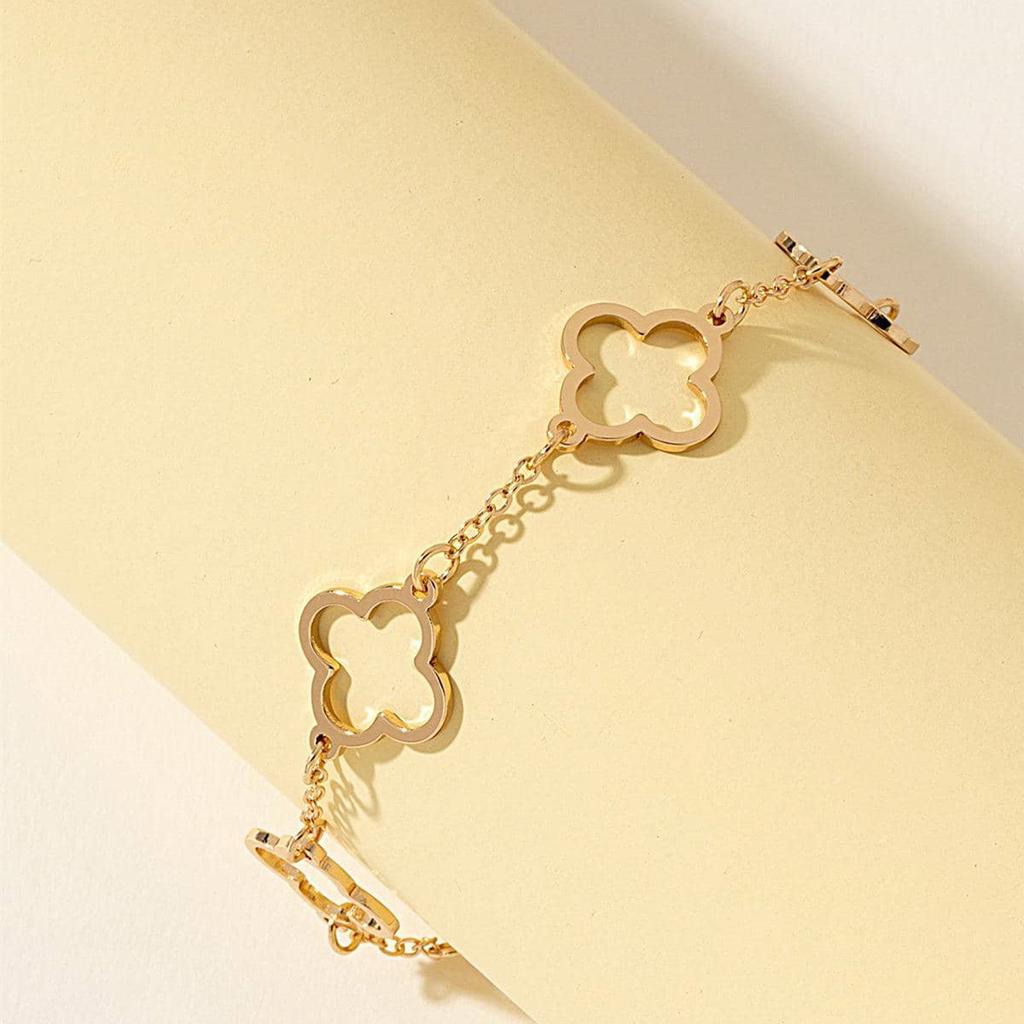 1 szt. Szczęśliwa Luksusowa Modna Bransoletka z Kwiatowym Wzorem Dla Kobiet Do Codziennej Dekoracji Prezenty dla Przyjaciół Prezenty dla Mamy Upominki na Imprezę Biżuteria