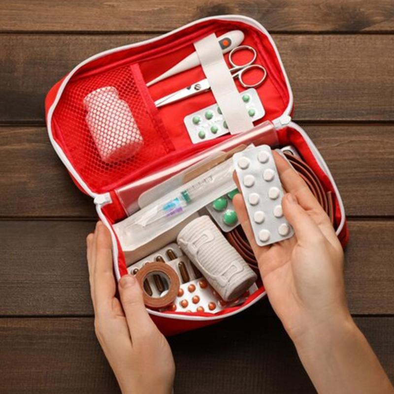 Tragbare Aufbewahrungstasche mit Griff Mehrzweck-Erste-Hilfe-Set-Organizer für Auto, Werkstatt, Sport, Abenteueraktivitäten