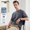 SHANSHAN Men's 100% Linen Short Sleeve T-Shirt