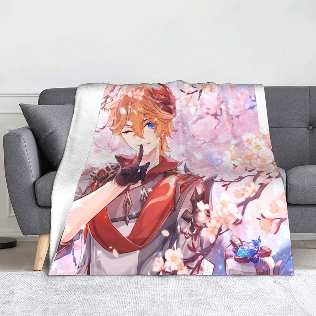 Gorou Genshin Impact Game Blanket Fleece All Season  Multi-function Soft Throw Blankets for Home Couch Plush Thin Quilt