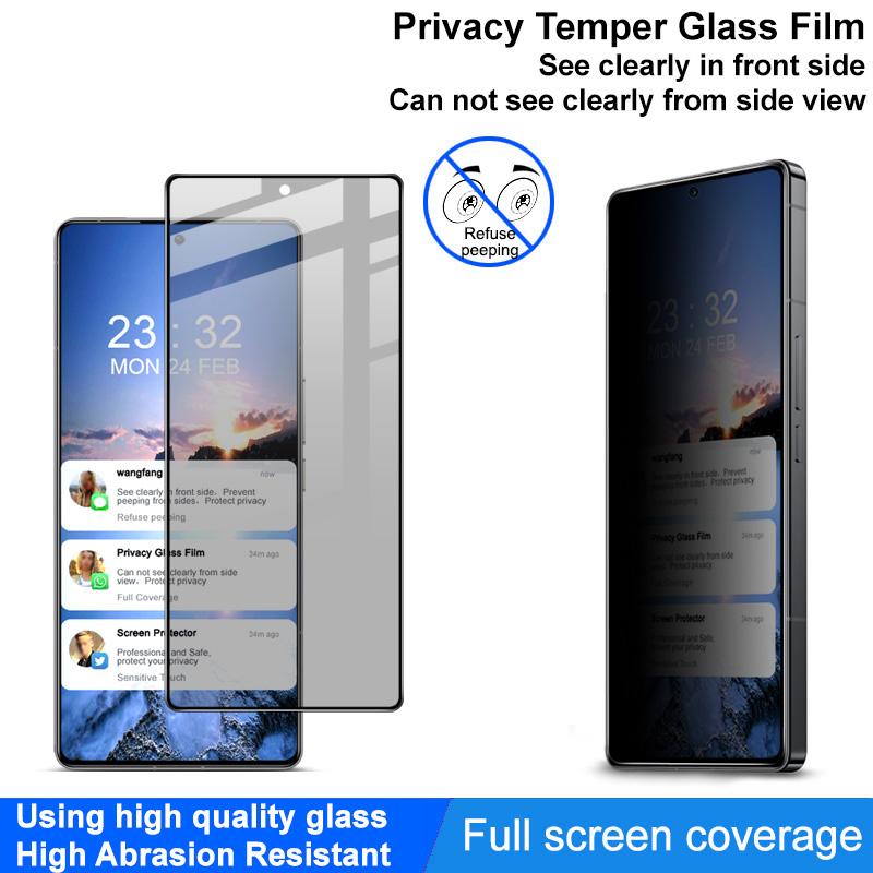 IMAK For Meizu 21 Pro Anti-Spy Tempered Glass Screen Protector Full Glue Phone Screen Film (Fingerprint Unlock Version)