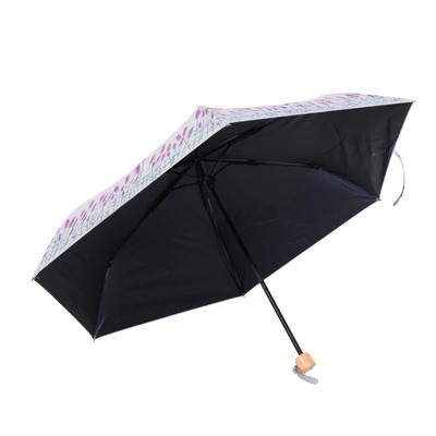 SWINGPLUS Folding for Both Sunny and Rainy 50cm [Swing Plus] Umbrella, Days, Spray-coated, UV-treated, Heat-resistant, 100% Polyester, (Gray (Flower))
