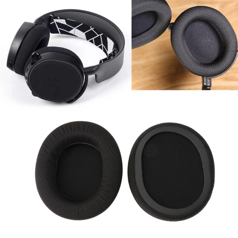 1Pair Earpads Mesh Fabric Ear Pad Ear Cushions Cover Memory Foam Earmuffs for Arctis 1 3 5 7 9 Headsets