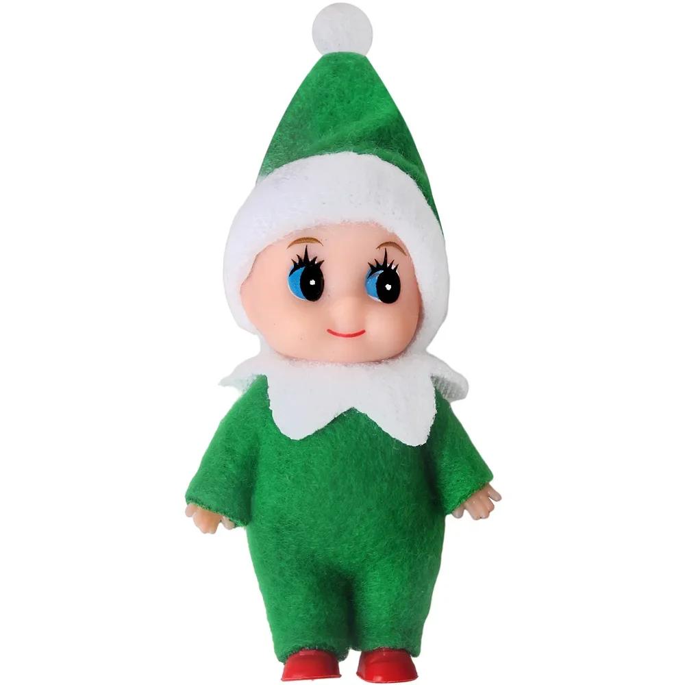 Mini Infant Doll Kawaii Christmas Plush Playthings Colorful Dollhouse Shelf Accessories Xmas Decor Gift Idea Toy Ideal for Girl Boy Children Adult