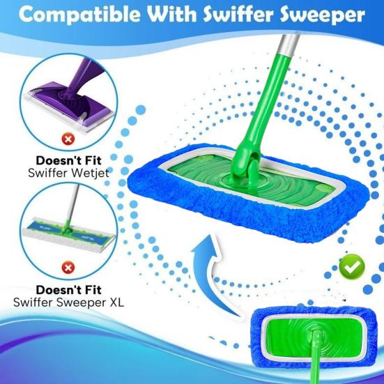4/6Pcs Mop Cloth Cover Easy to Clean Efficient Deep Cleaning Deep Wet Wash Mop Pads Multifunctional Cleaning Companion