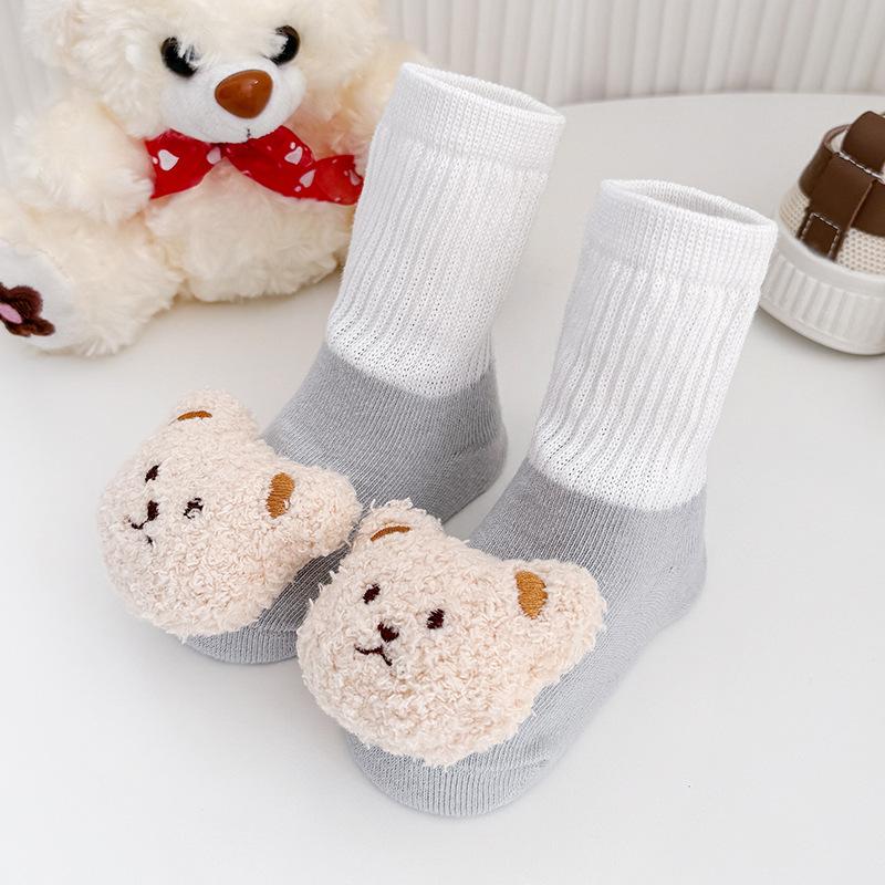 

Кукла Медведь Детские Длинные Носки Нескользящие Младенческие Носки с Широким Голенищем Зимние Теплые Детские Напольные Носки Мультяшная Новорожденная Плюшевая Обувь fit 1-3 Years