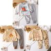 Çocuklar İçin Yazlık Pamuklu Çizgi Film Baskılı Pijama Takımı 3-8 Yaş