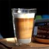 Double Wall Glass Coffee Mug Clear Insulated Tumbler Cup for Hot Cold Drinks Espresso Latte Iced Coffee Tea Cocktail Milk Water
