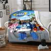 1pc Cars Adventure Flannel Blanket for Super Soft Cute Comfort Blanket for Travel Bedding Couch Sofa Blanket Y73064