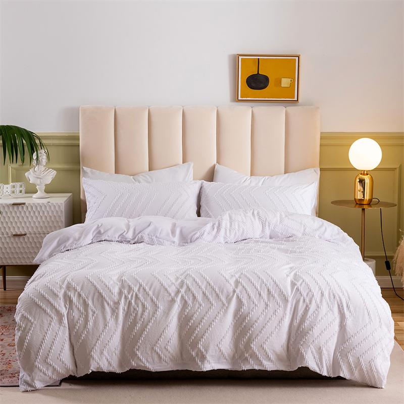 High-quality Ripple Cut Flowers Queen Duvet Cover Set Comfortable Wave Striped Bedding Set Single Double Bed Quilt Cover Sets