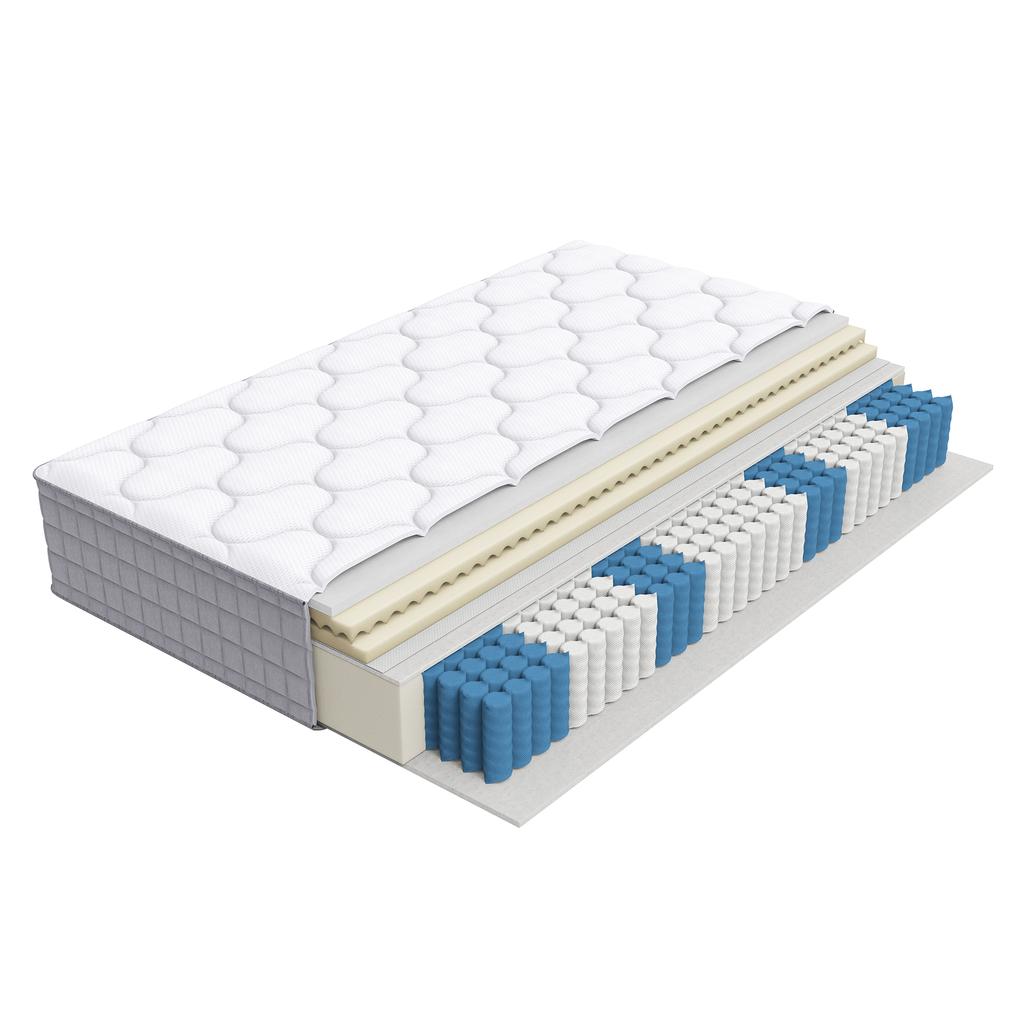 Pocket Spring Mattress 25 cm High, 7-Zone Spring Mattress, Ergonomic Mattress, Pocket Spring Firmness Level H3, 90x200cm and Many Sizes Available.