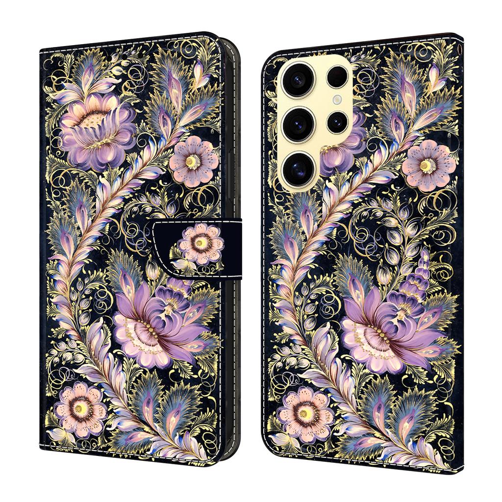 For Samsung Galaxy S25 Ultra Wallet Case Pattern Printing Stand Leather Flip Phone Cover