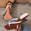 New Style Popular Summer Women's Fashion Clip Toe Slippers Wedges Heel Slides Designer Party Dress Stripper Shoes Zapatos Mujer