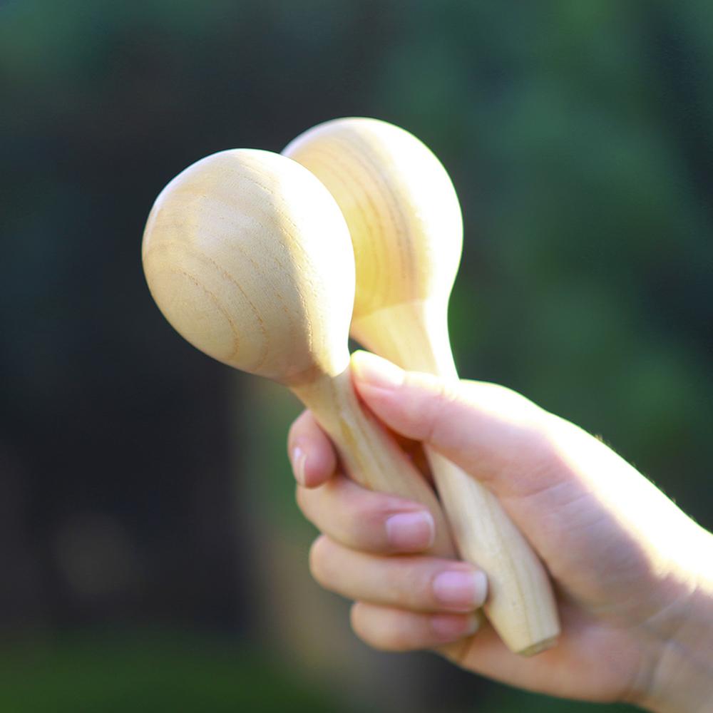 M MBAT Sand Hammer Baby Toys Orff Musical Instruments Spruce Wood Maraca Rattle Shaker Toy Kids Educate Gifts Christmas Present