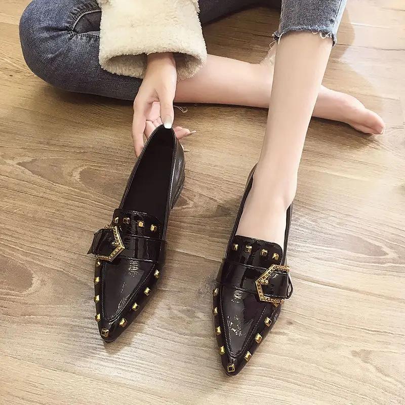 With Medium Heels Chunky Square Pointed Toe Women's Shoes Block Heel Ladies Pumps Discount Shoe Footwear Fashion Elegant Dress