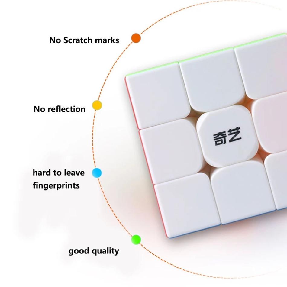 Qiyi Qimeng Plus 3x3 90mm Stickerloser Zauberwürfel Großer 3x3x3 Speedcube 9cm Antistress-Würfel Lern-Pädagogische Puzzle-Würfel Spielzeug
