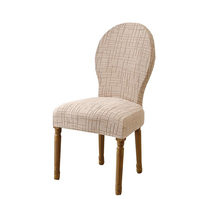 

1pc French Circular Backrest Chair Cover Jacquard Dining Chair Covers Four Season Universal Protective Case for Home Wedding