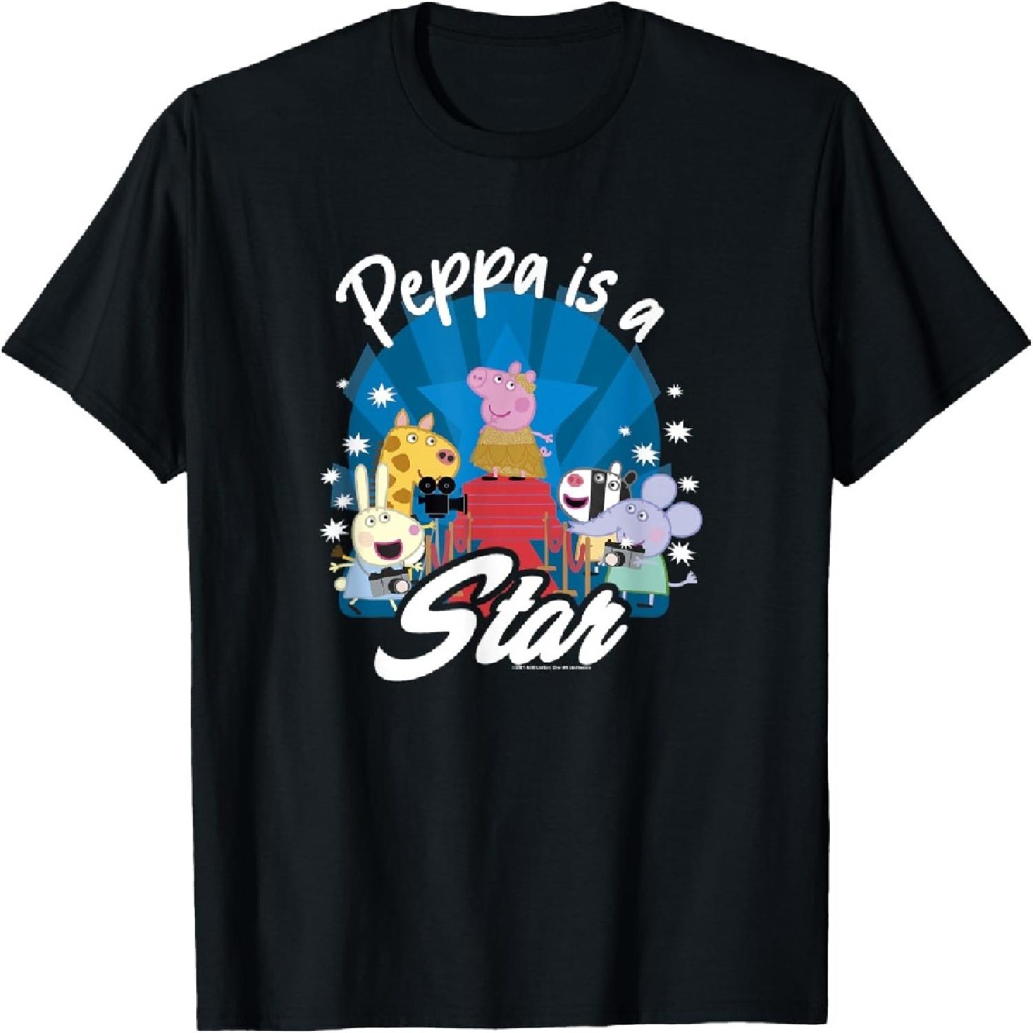 

Peppa Pig Visits America Peppa Is A Star T-Shirt XXXXXL різнокольоровий