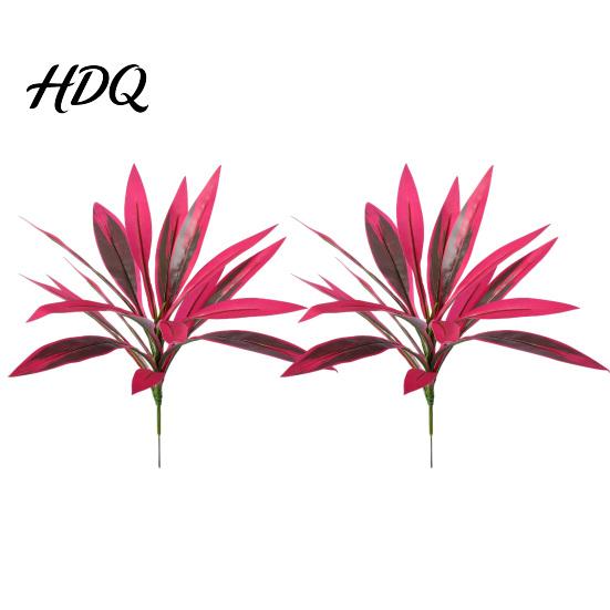 Vibrant Artificial Ferns Large Realistic Fern Dragon's Blood Tree Plants with Pink/Purple Leaves Outdoor Fake UV Resistant for Garden Patio