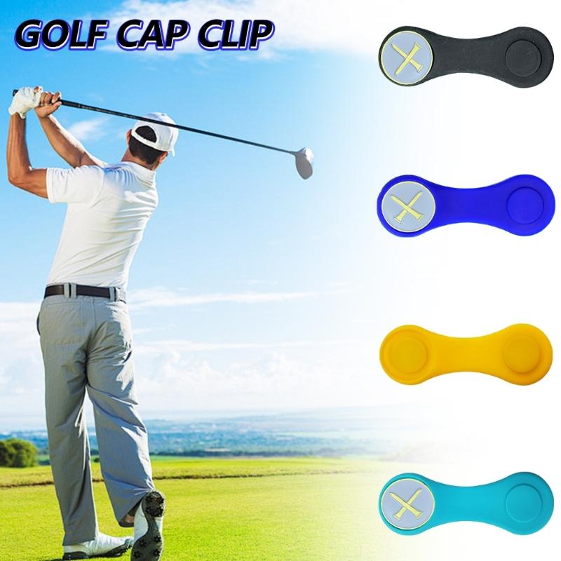 Silikon Golfball Markierer Hutclip Abnehmbarer Ball Markierer Halter Silikon Kappen Klemmen mit Magnet für Golfer Damen Herren