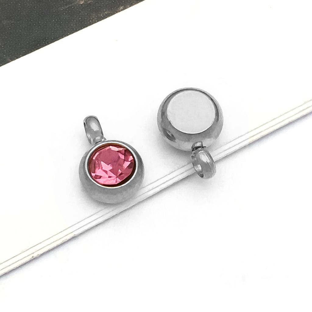 DIY alloy jewelry accessories inlaid with colored diamonds, twelve-star birthstone, birthstone, zodiac stone necklace, bracelet, small pendant.