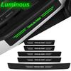 Luminous for TRAILBLAZER Logo Car Trunk Door Stickers Plate Anti Scratch Decals Scuff Scratch Carbon Fiber Accessories