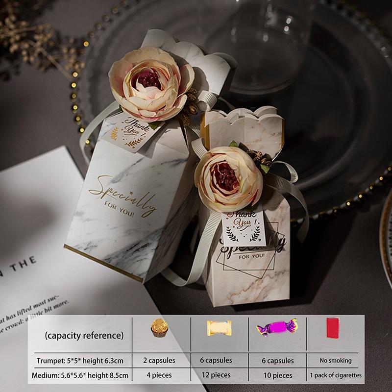 5 Pcs Wedding Favors Candy Box Baby Shower Paper Gift Box Craft Candy Food Best Gift Bag For Christmas Flower Boxes