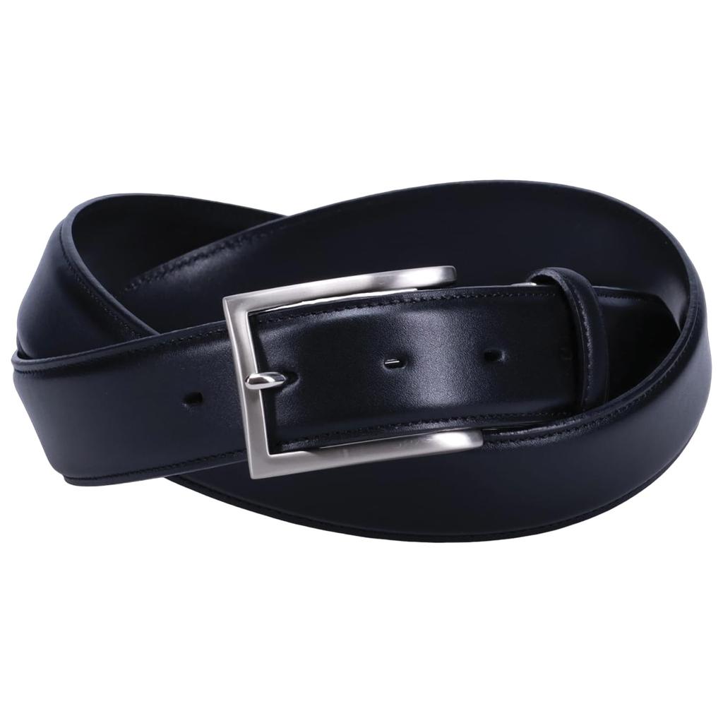 Belt Leather Genuine Leather Business LEATHER BELT 8090123 Black [Macintosh Philosophy] Men's (01)