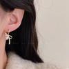 Silver needle flash zircon earrings, women's exquisite temperament stud earrings, spring and summer earrings.