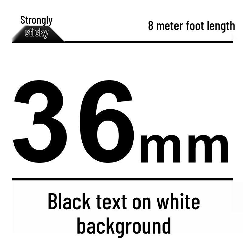 Compatível Fita para Rotulador Brother 12mm: PT-E100B/D210/D450/115B, Autoadesivo Laminado