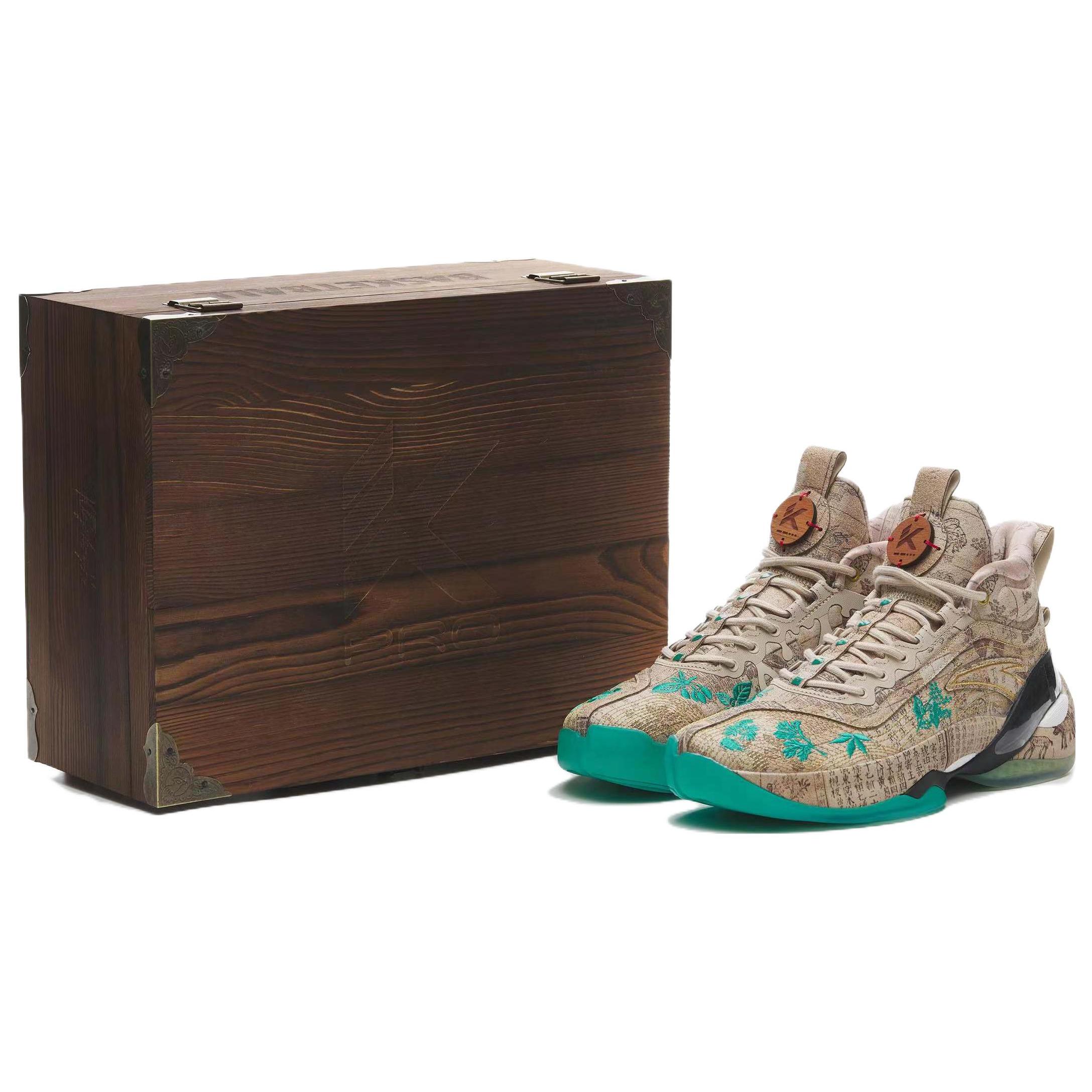 

Новые мужские баскетбольные кроссовки ANTA KT7 Pro с высоким верхом коричнево-зеленые 112241116-1 44.5