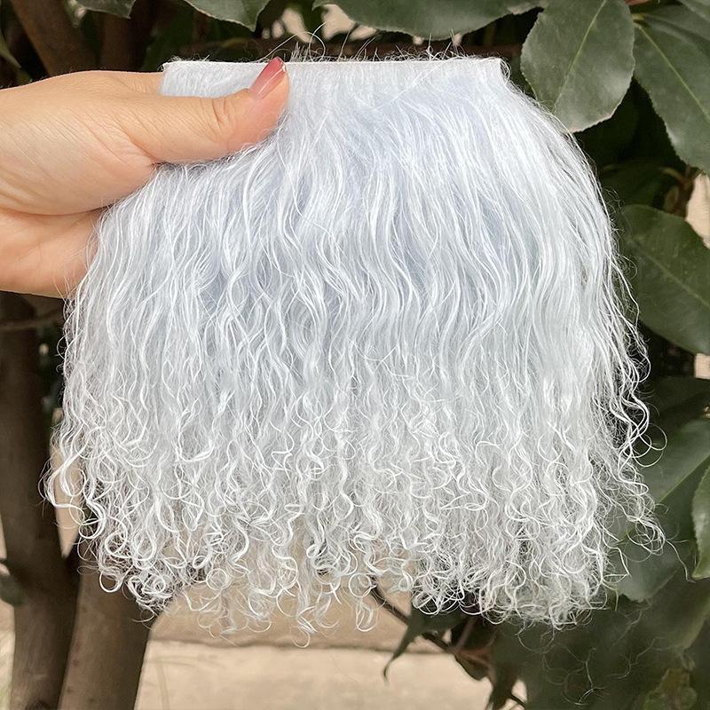 1 Adet Bebek Aksesuarları Moğol Kürk Koyun Derisi Yün Uzantıları Kıvırcık Doku Saç Sırası Kıvırcık Saç Uzantıları Sd Blyth Peruklar Saç