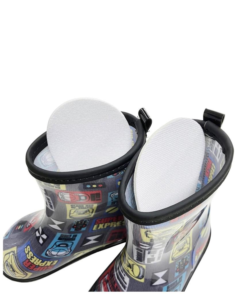 Rain Boots Shinkansen Kids Children Boys Boots Going To Kindergarten School Doctor Yellow Hayabusa Komachi Train [Kids Foret] (BL 19.0 Cm)