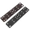 2pcs Wide PU Leather Bracelet Wrist Cuffs Punk Cuff Bracelet for Motorcycle Rider Black Brown