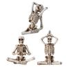 Baizihuahu Halloween Yoga Skeleton Statue, Funny Dead Figure for Party Decor, Resin Gothic Skull Ornament Haunted House, Garden Gift