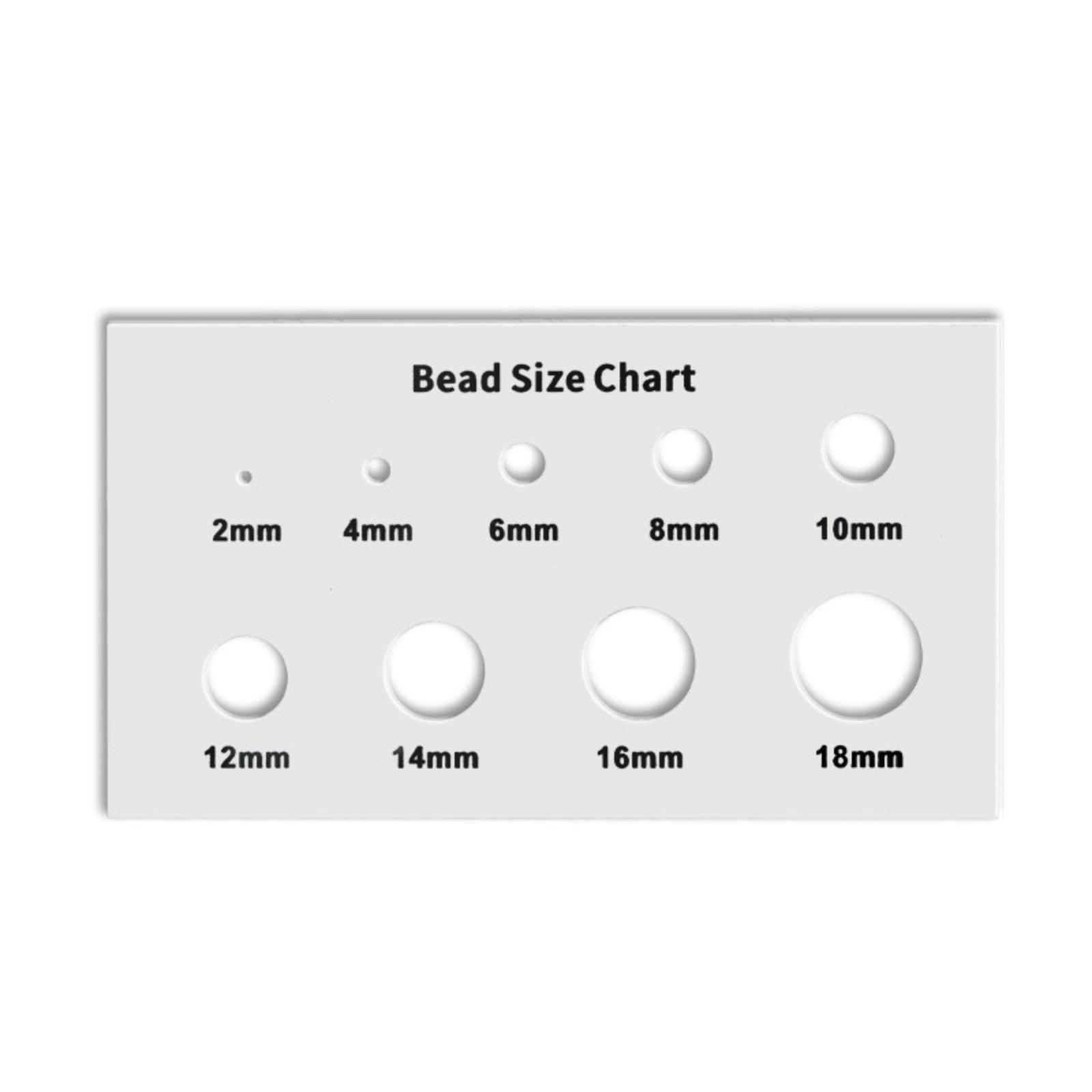 

Bead Size Gauge Transparent Acrylic Jewelry Measuring Ruler With Accurate Scale One Size