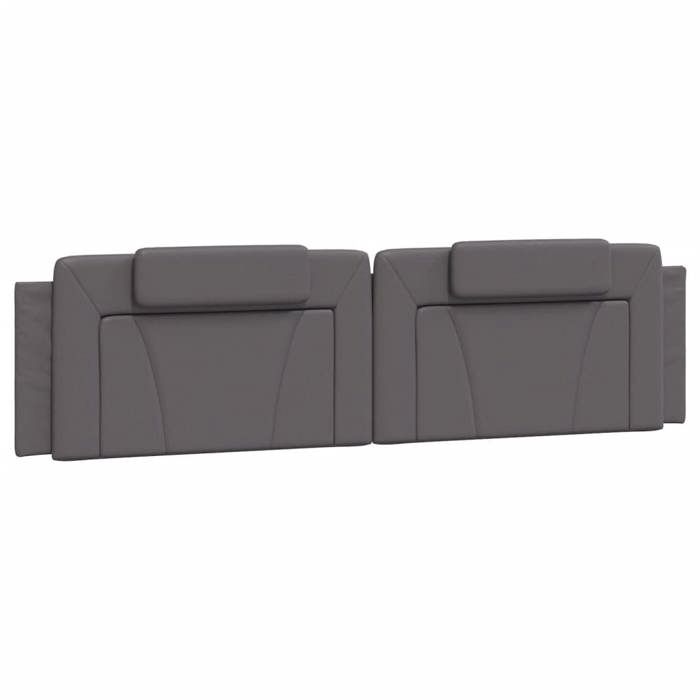 VidaXL Coussin de Tête de Lit, Oreiller de Lecture avec Fermeture à Glissière, Coussin de Lecture pour Lit Chambre, Gris 200 374817