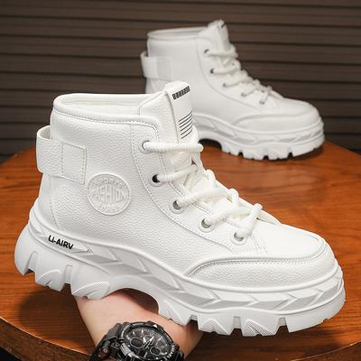 Autumn and Winter New High-top Shoes Martin Leather Boots Tooling Boots Men's Recreational Locomotive Boots Labor Insurance Shoes Men's