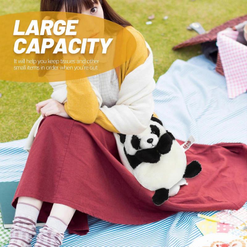 Lindo Bolso de Hombro Bolso de Peluche para Decoración 5 Piezas Monedero Novedoso de Panda