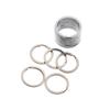 10Pcs/Pack Useful Clasps Pocket Keychain Chain Loop Stainless Steel Split Key Ring