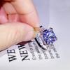 New Inlaid Hearts And Arrows zircon Princess Ring   Female Engagement Wedding Party Ring Jewelry gift