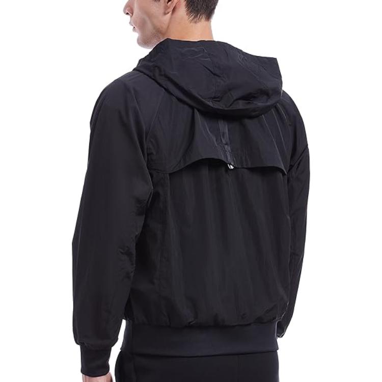 Nike Solid Color Hooded Long Sleeve Zipper Loose Jacket Men jackets Black DA7355-010