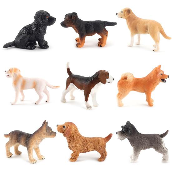 Dog Model Smell-less Solid PVC Realistic Dog Figure for Home