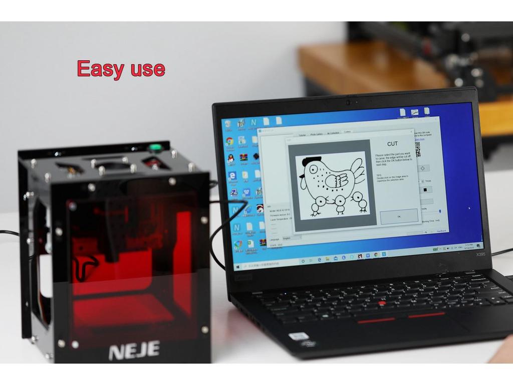 NEJE DK-8-KZ Mini Laser Engraver 3000mw/1500mw Portable Marking Machine